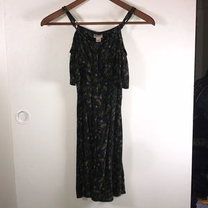 FOREST GREEN FLORAL DRESS